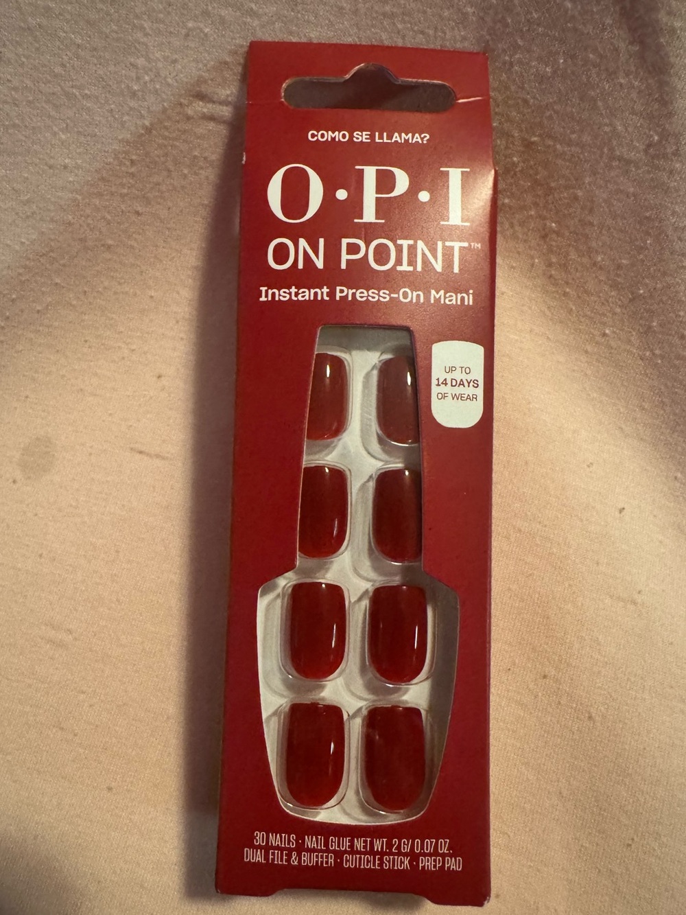 OPI On Point Instant Press-On Mani in Deep Red
